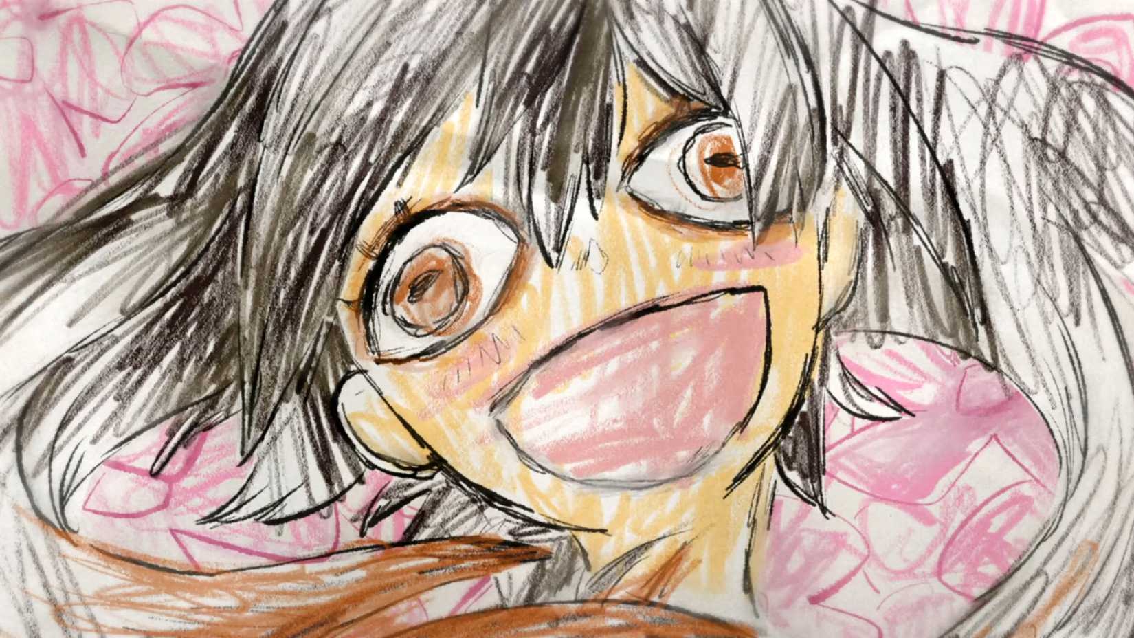 A scene from Gachiakuta showing one of the Amo's drawings