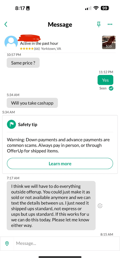 offerup scam 1
